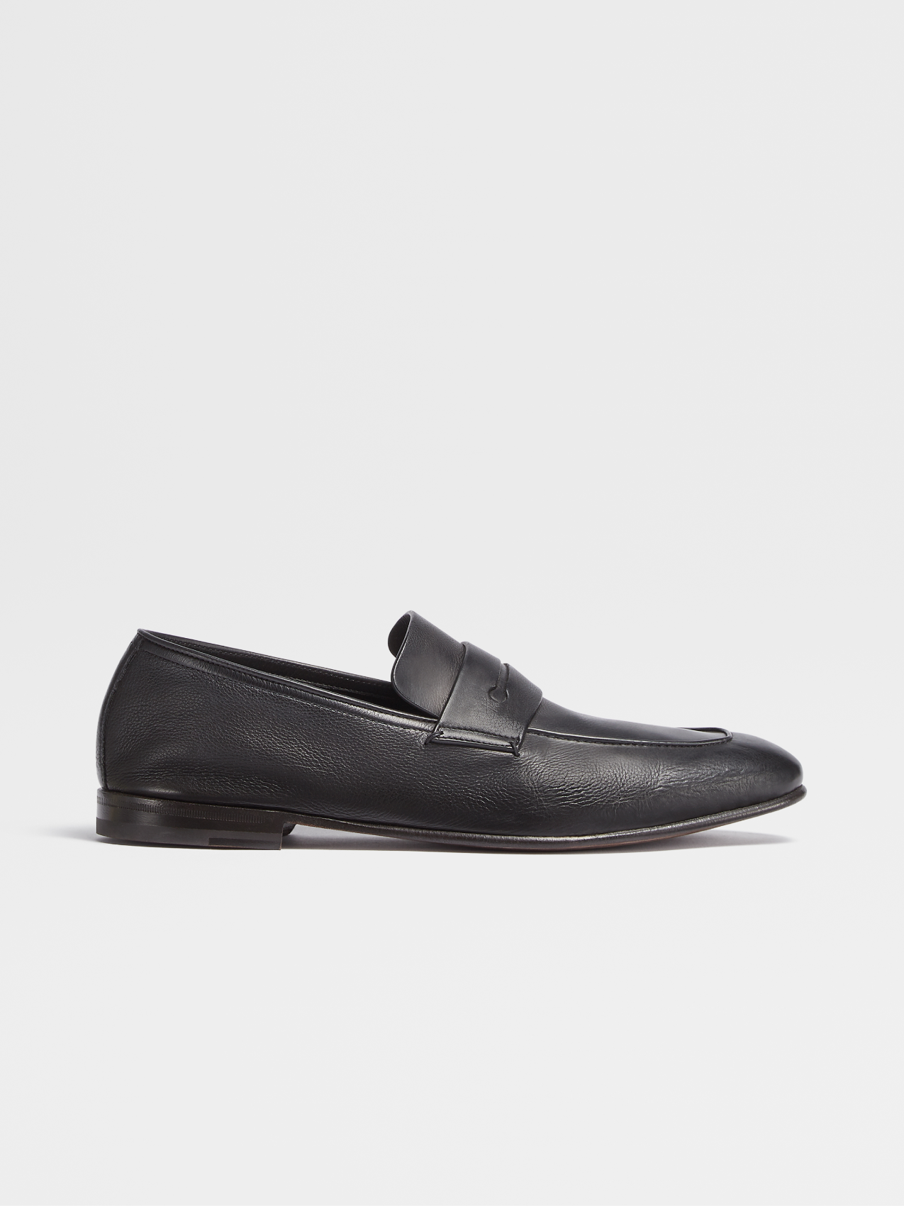 Black Soft Leather L'Asola Loafers